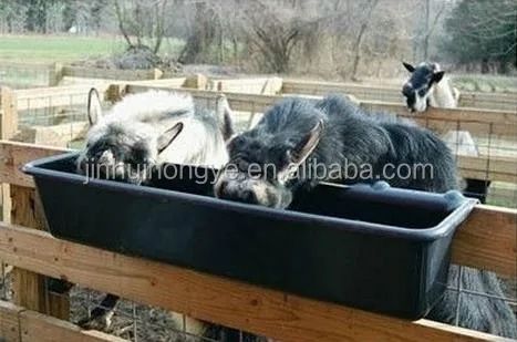 New Black PP Plastic Goat and Sheep Feeding and Drinking Troughs Animal Feeders for Farms