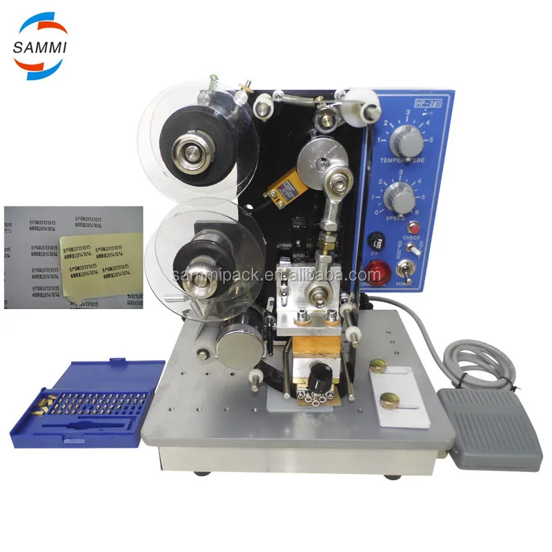 120W 220V Semi-Automatic Electric Hot Stamp Ribbon Coding Printer Machine New cf 