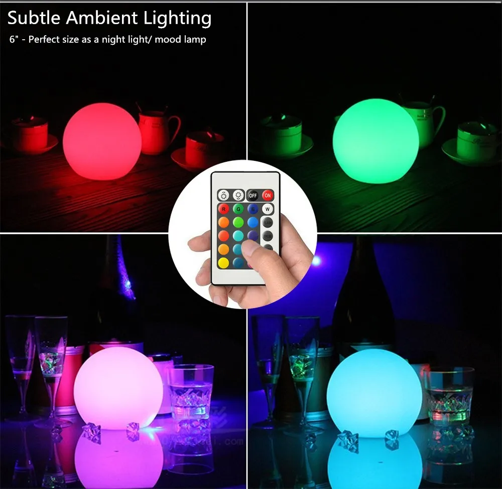  smart light sensitive waterproof 25cm led ball  outdoor landscape ambient decorative light-6