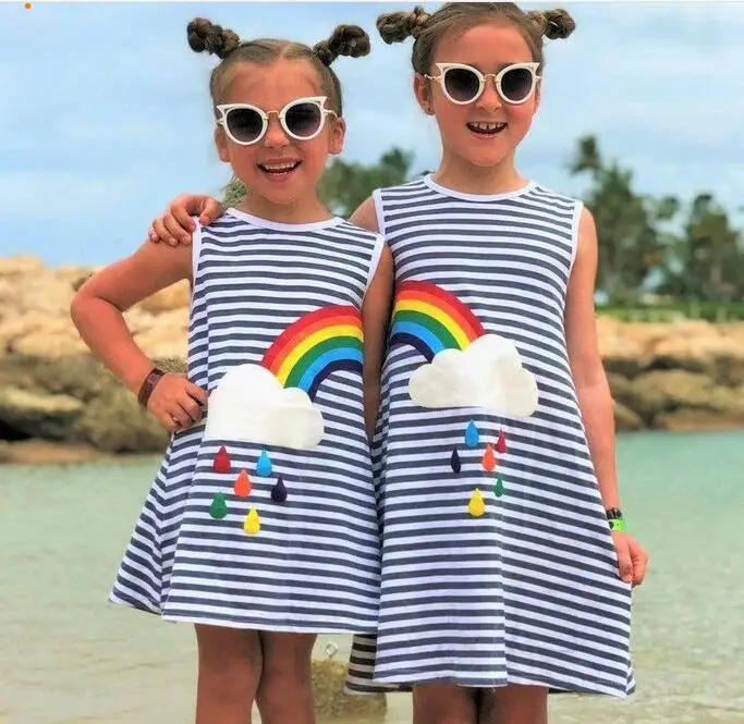 Plus Recent Boutique Bebe Filles Soeur Robe Arc En Ciel A Rayures Bleu Marine Coton Robe Buy Robe En Coton Arc En Ciel Pour Fille Robe Boutique Pour Bebe Fille Robes Sœurs Product On Alibaba Com