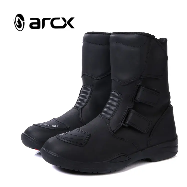 Leather Motorcycle Boots Riding Shoes Racing Breathable Protective Zapato  Botas Moto Hombre Femme Motocross Antislip Unisex Arcx - AliExpress