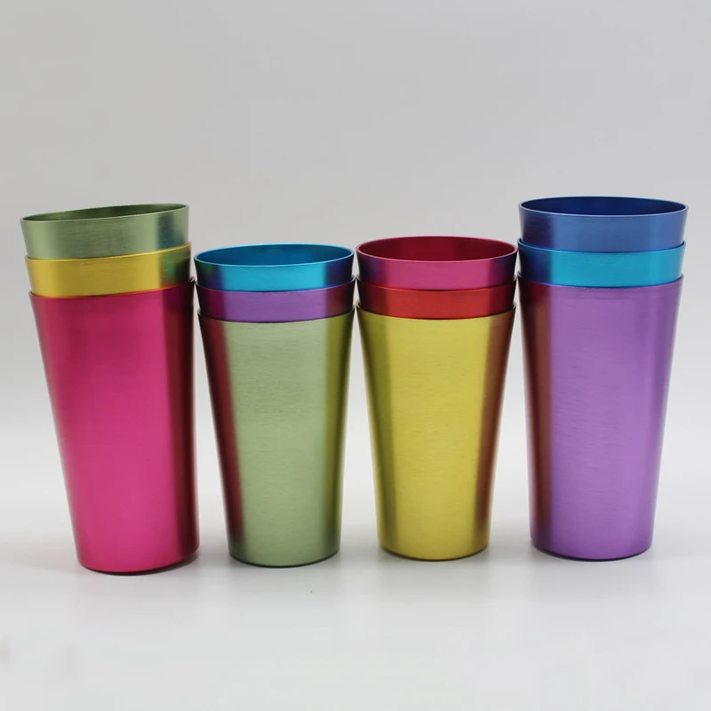 6-piece Assorted Harvest Aluminum Tumbler Set - Durable & Stylish