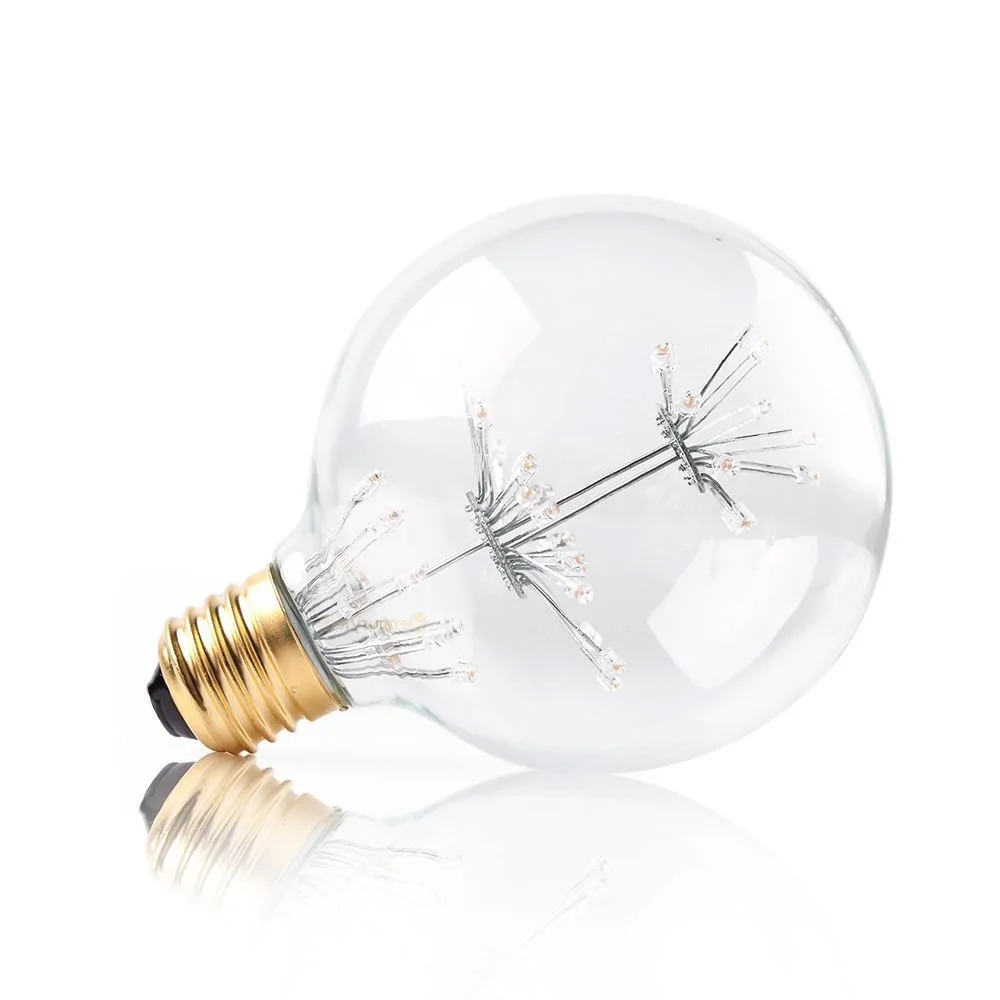 LED Starry Sky Light Bulb E26 E27 3W 110V 240V A60 ST64 T30 D95 G80 G95 G125 LED Edison Filament Bulb Firework Lamp