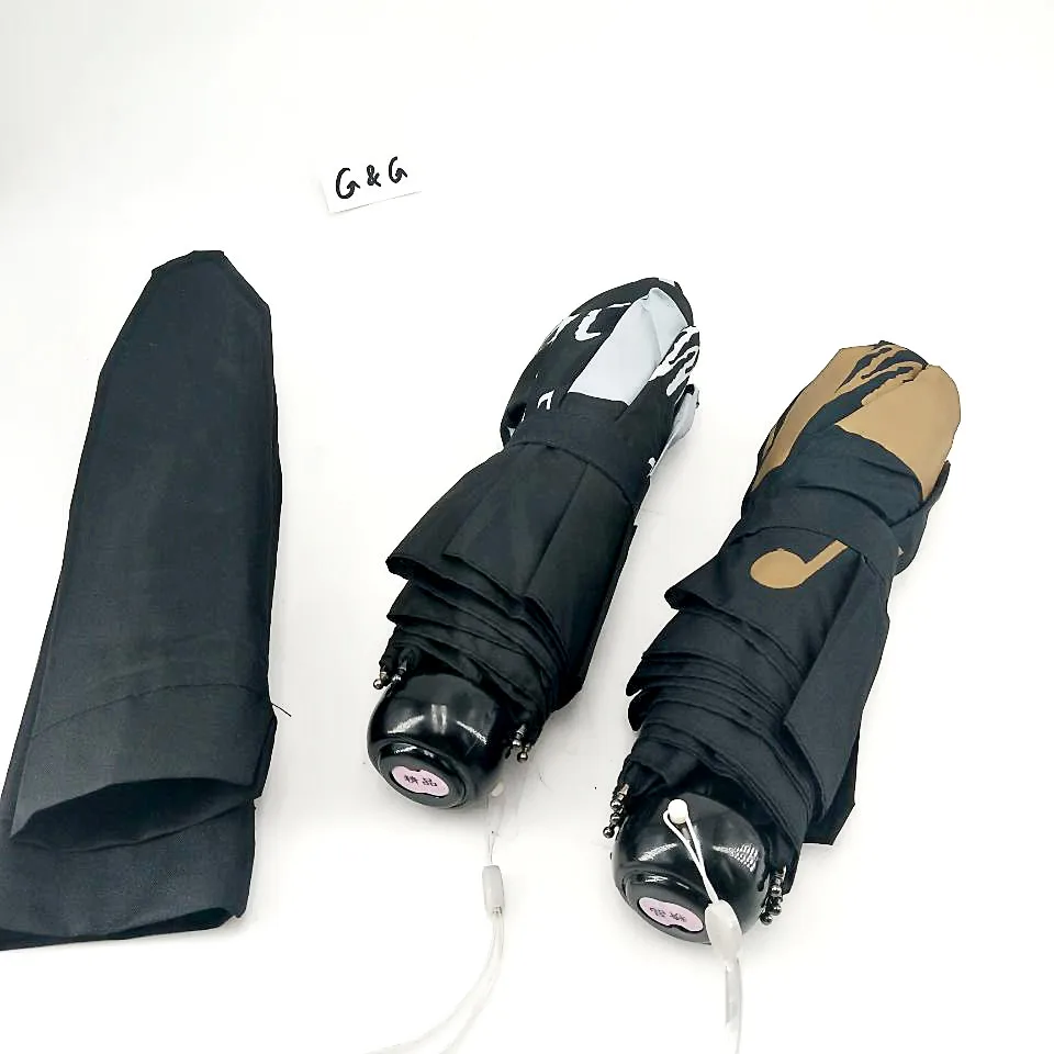 Outdoor Sun and Rain Music Notes Umbrella for Gifts