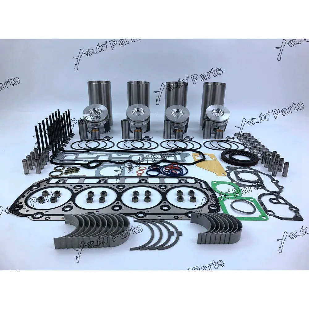4TNV98 Engine Overhaul Kit With Cylinder Gasket Piston Ring Liner Kit Bearings Valves Set for Yanmar 2