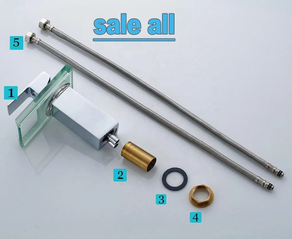 Современный европейский дизайн смеситель для ванной со светодиодным