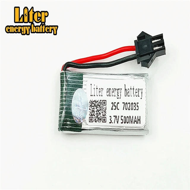 3.7 v 500 mah 702035 リポバッテリー H107D FY310B M62R F180 TT661 662 663 RC  Quadrocopter ハイパワー MX2.0-2P SM-2P JST-2P バッテリー