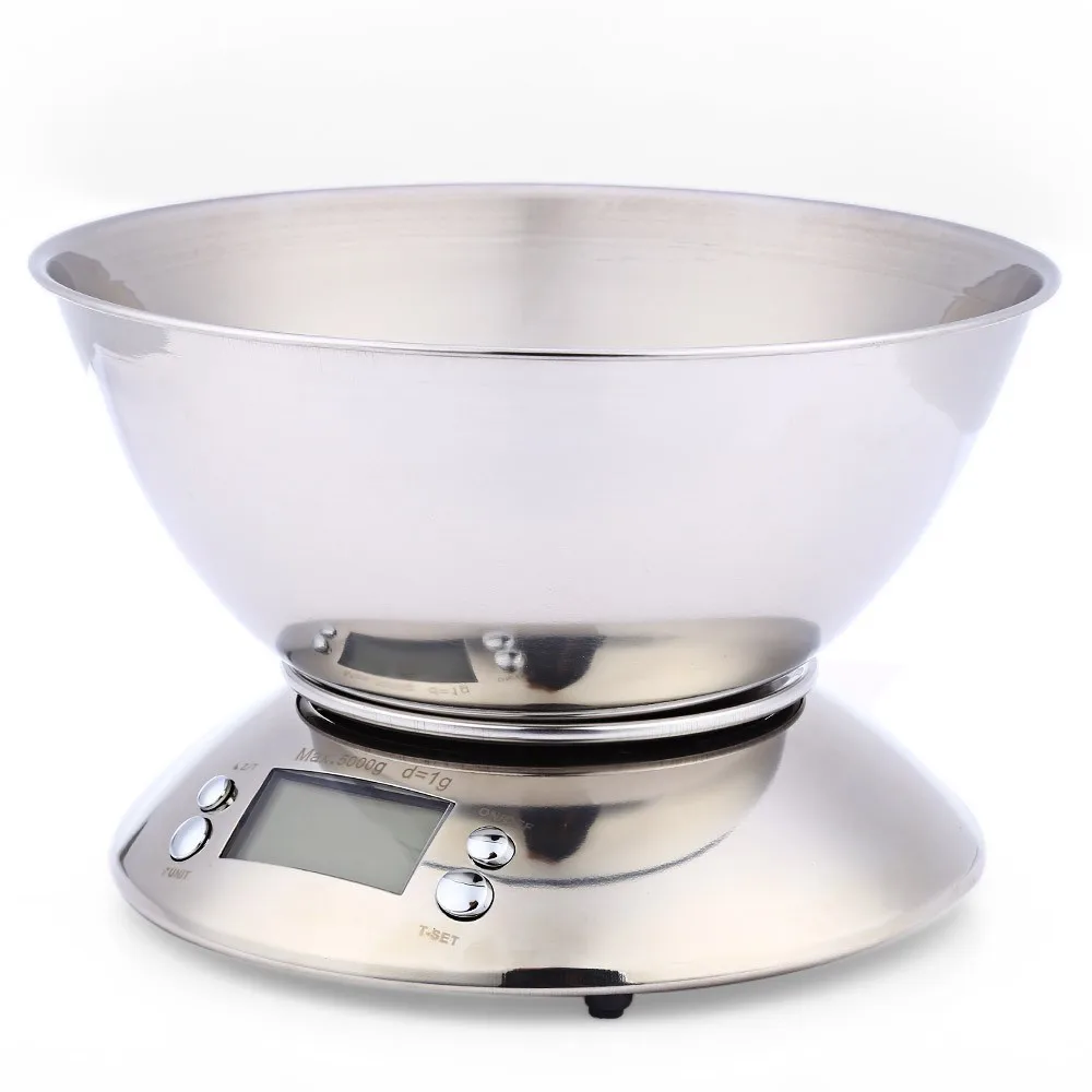 1pc Rechargeable Stainless Steel Digital Scale With 0.1g-3000g