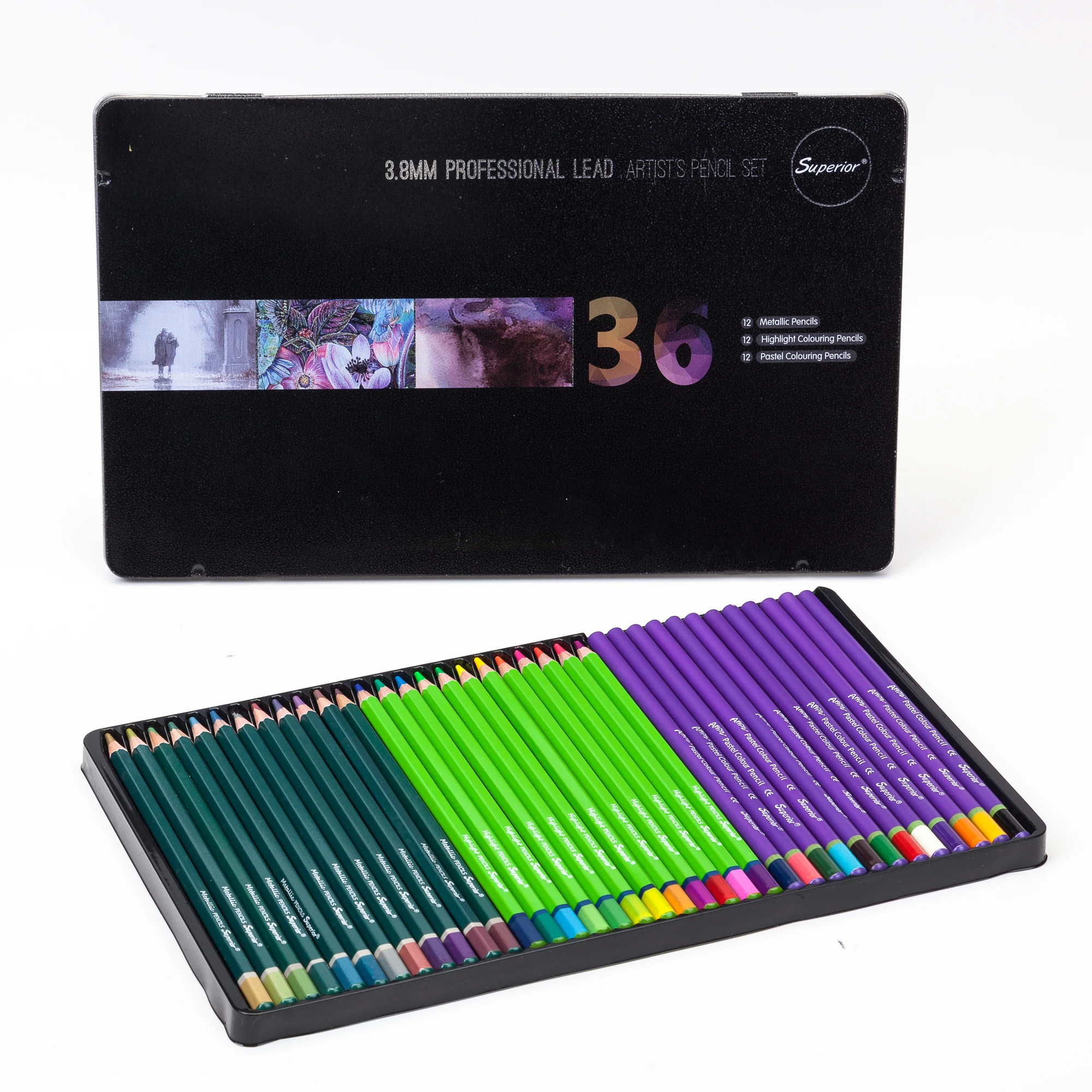Превосходные художественные наборы 12/24/36/48/72 цветов, Лидер продаж на Amazon, высококачественный набор акварельных карандашей премиум-класса
