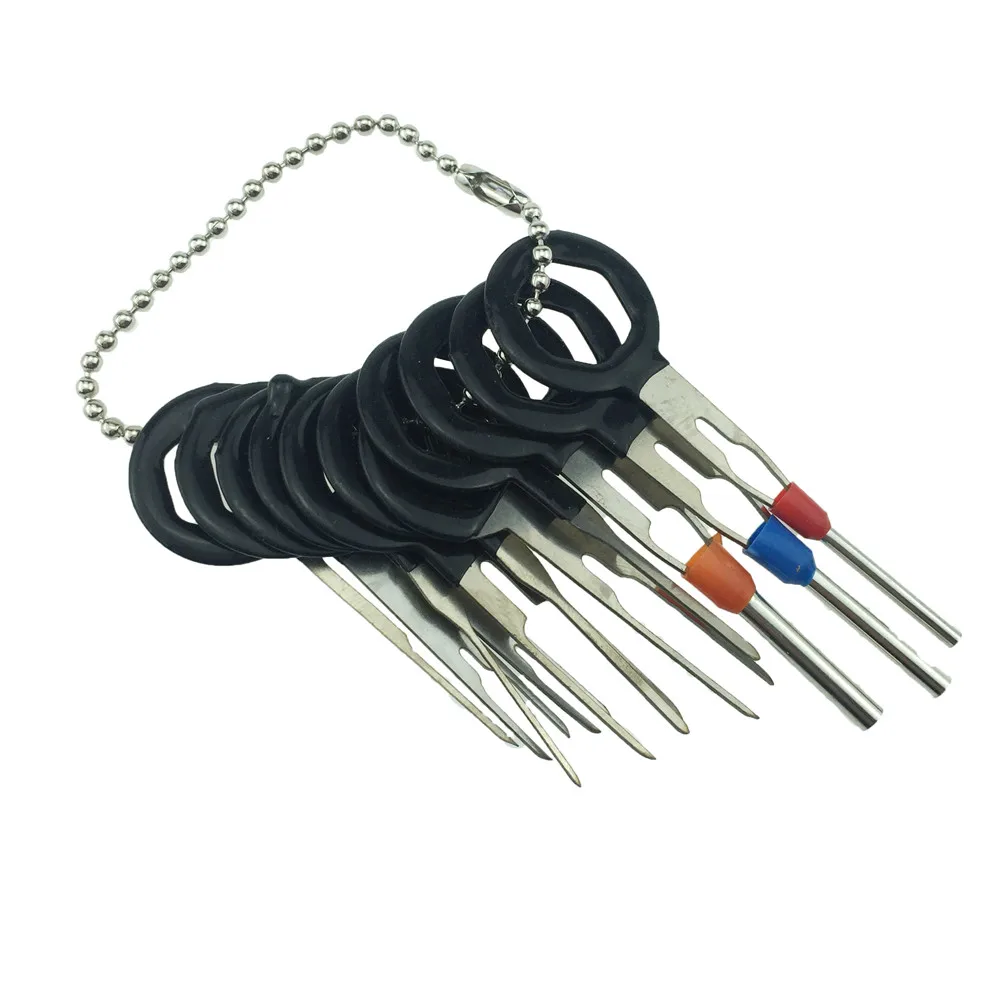 11Pcs Connector Pin Extractor Terminal Removal Tool Car Electrical Wiring Crimp 