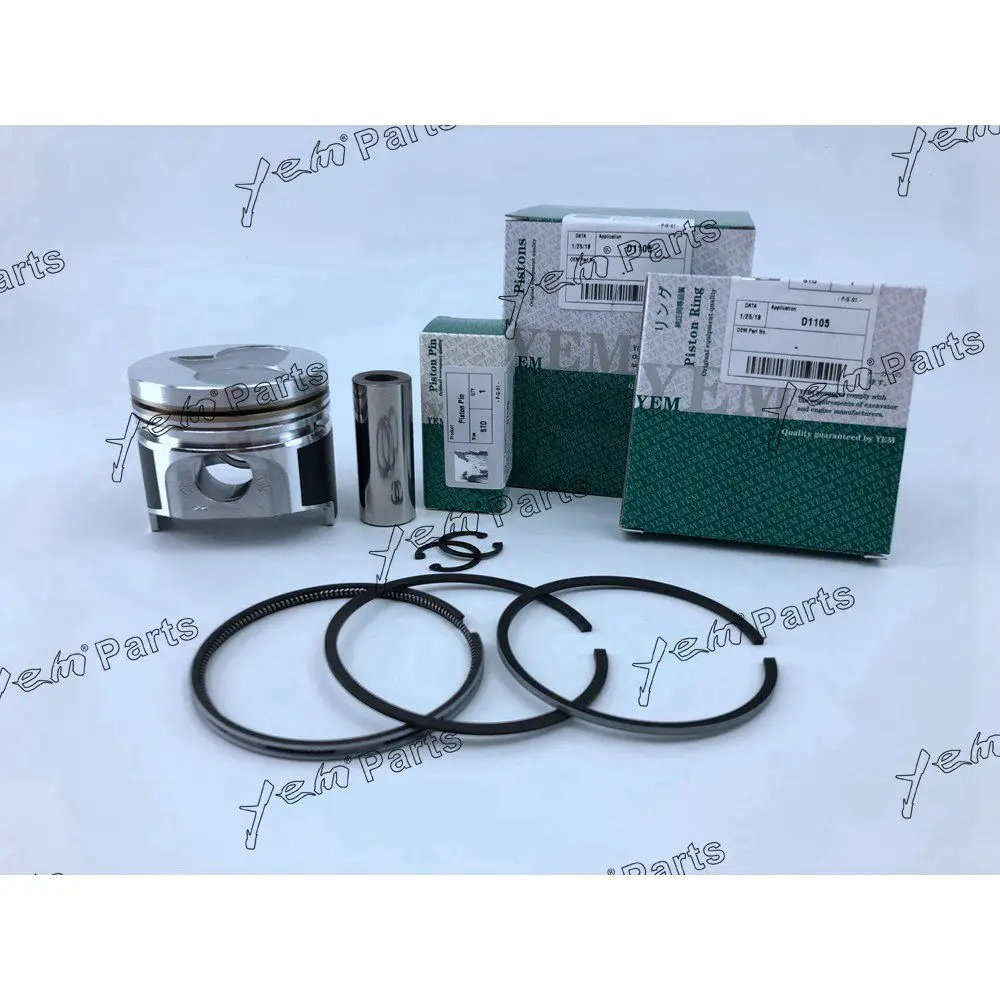 D1105 Cylinder Pistons With Piston Rings Set for Kubota 2