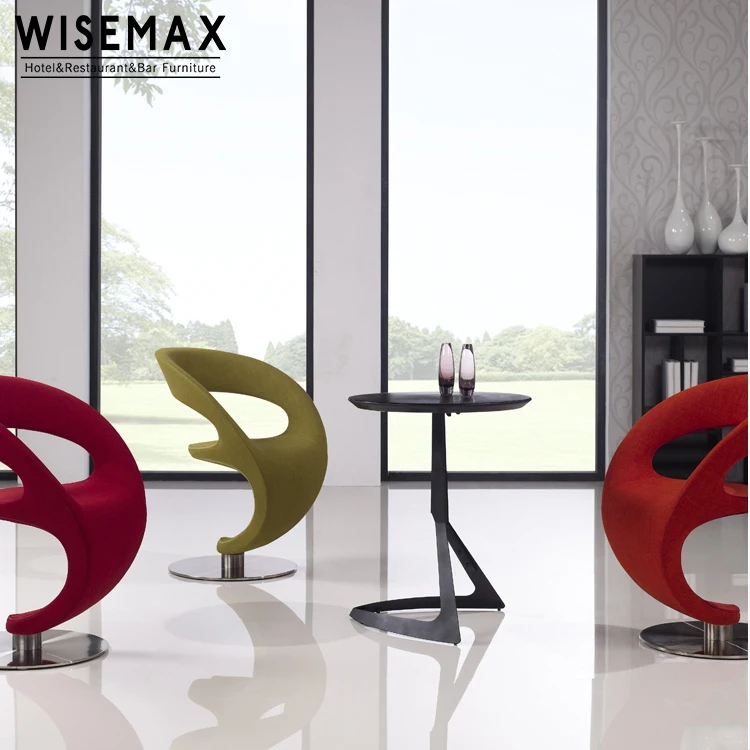 WISEMAX FURNITURE Danish Design Coffee Shop Dining Table Creative Metal Base ABS Plastic Wooden Top Round Folding Coffee Table