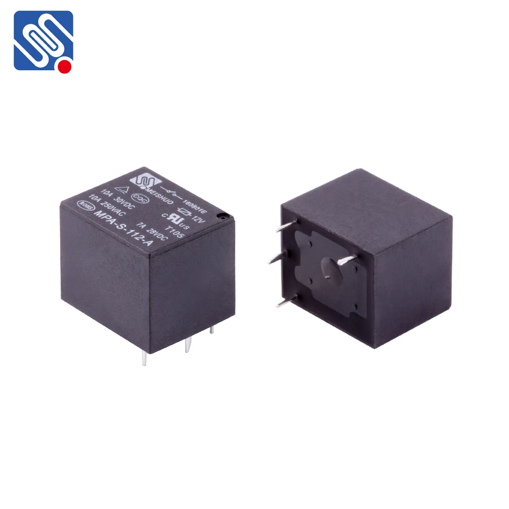 Meishuo MPA-S-124-C Micro Power Relay 5 Pin General Purpose 24V 10A 250VAC Small Size 250Vac Sealed Protection