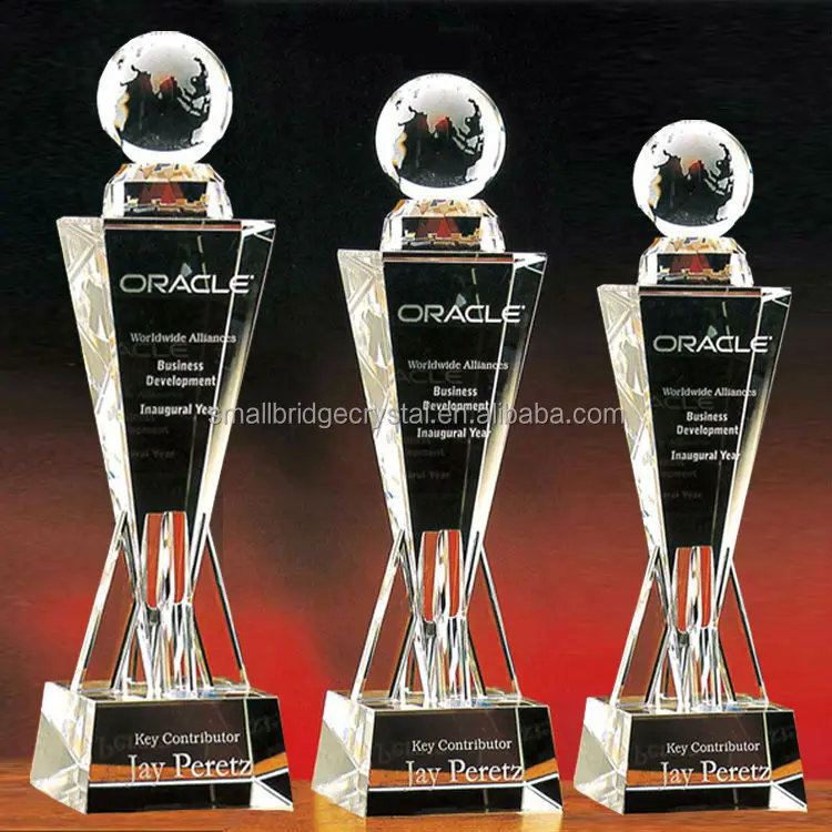 new design BALL crystal TROPHY for business promotion gift