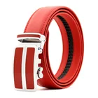 Leather Belt Cowhide Belts Wholesale Red Black Yellow Blue Really Cowhide Leather Men Automatic Leather Belt