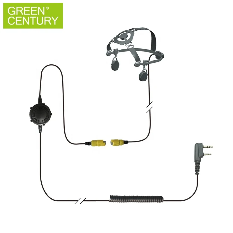 Two Way Radio Bone Conduction Earpiece Microphone ,incoming Call Vibration