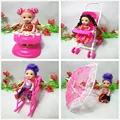 Free Shipping doll furniture Trolley Walker Toy umbrella rocking chair 4 set doll accessories for Barbie
