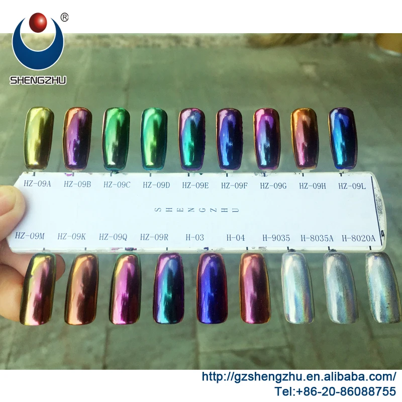 Make Chameleon Nail Polish x10 Multi Fast Color Changing Pearl Pigment Enamel 