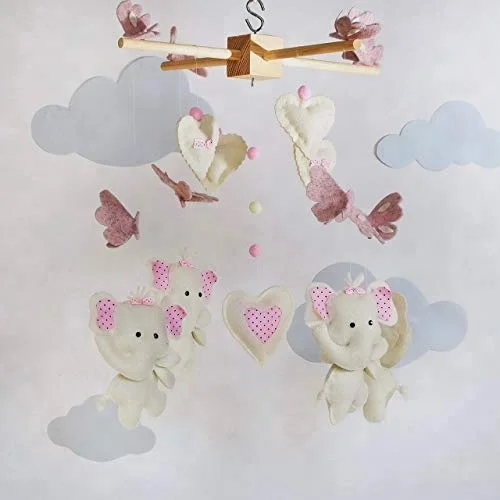 Handcraft Nursery Decor Elephant Baby Crib Mobile Felt Baby Mobile Buy Felt Baby Mobile Baby Mobile Baby Crib Mobile Product On Alibaba Com