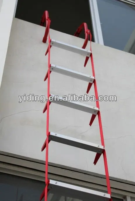 Nylon Rope Ladder Rescue Ladder Round Soft Ladders For Emergency Escape Escape Route Ladder Fire Escape Rope Ladder Evacuation And Wall Repair Fire Ladder Escape Ladder Emergency Fire Ladder