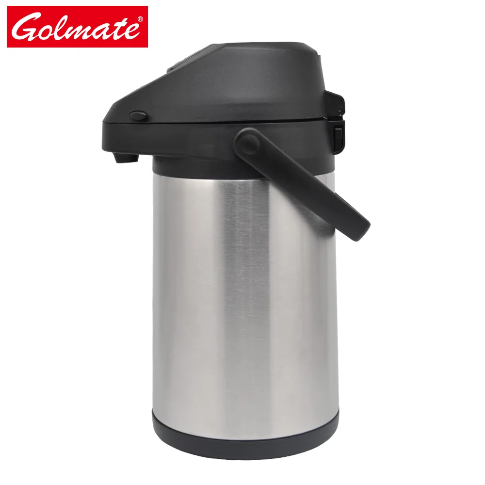 2.5L Paraguay Termos Stainless Steel Airpot Thermal Coffee Carafe Airpot  Dispenser Vacuum Insulated Flask - China Pressure Air Pot and Airpot price