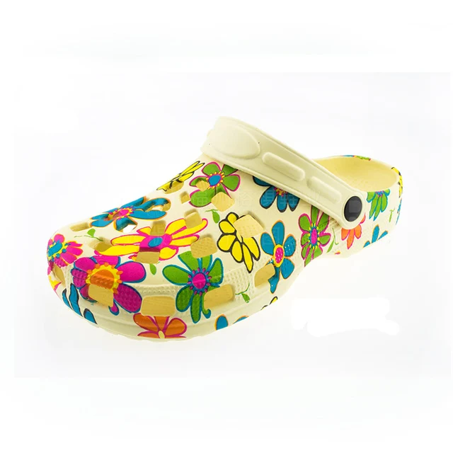 floral gardening clogs