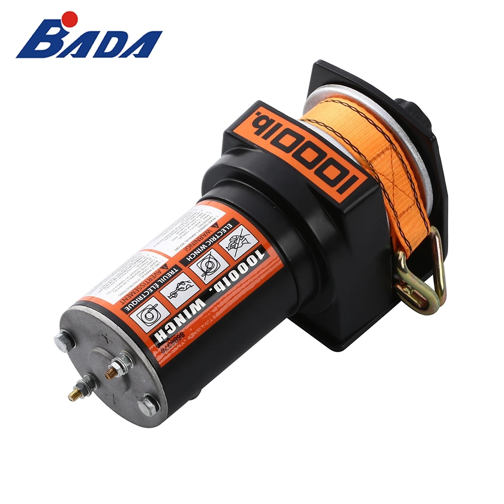 BADA DW1000 12V DC Fast and Powerful Strap Winch Electric Winch