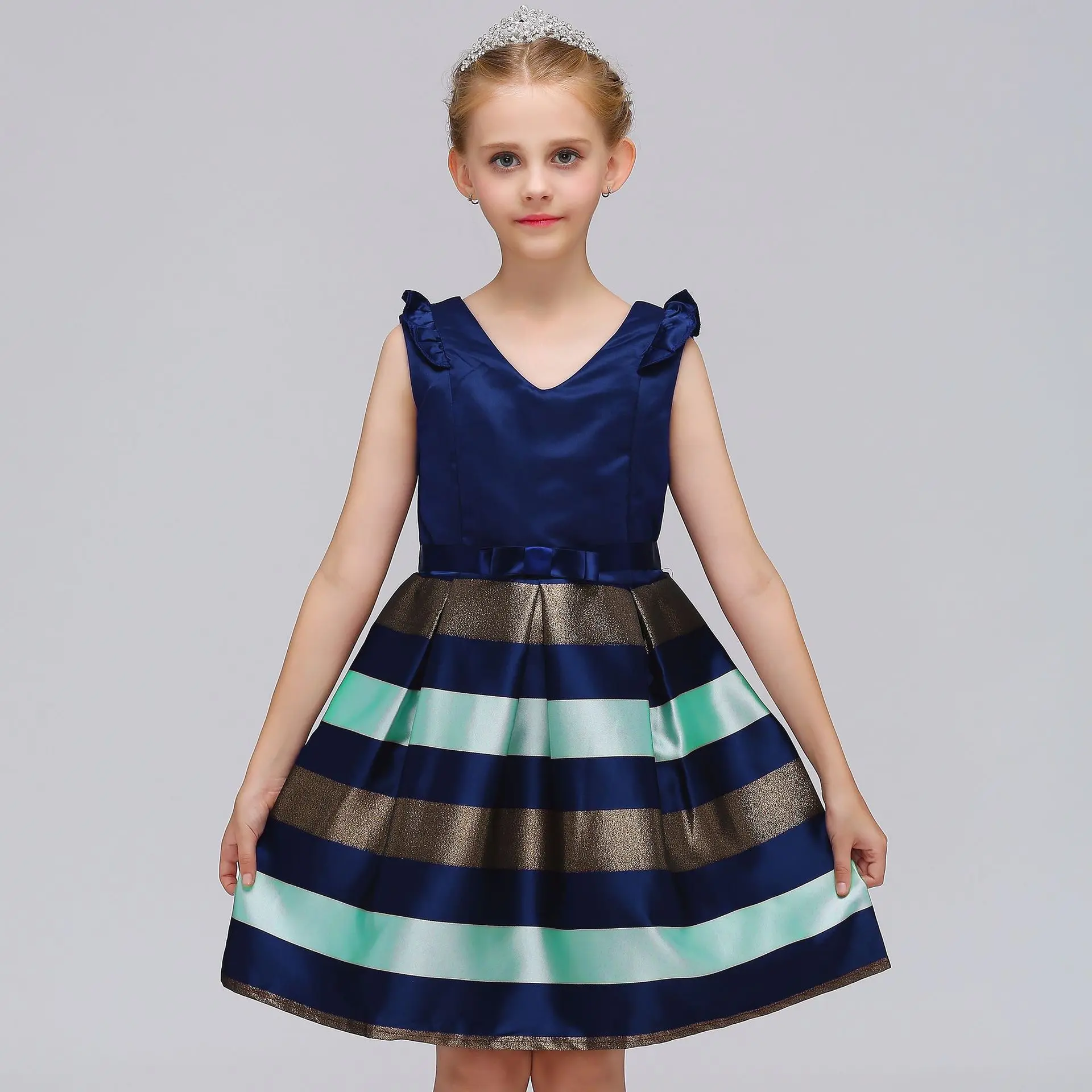 Buy Lil Angels Multi Color Floral Print Satin Dress For Girls Online  Aza  Fashions