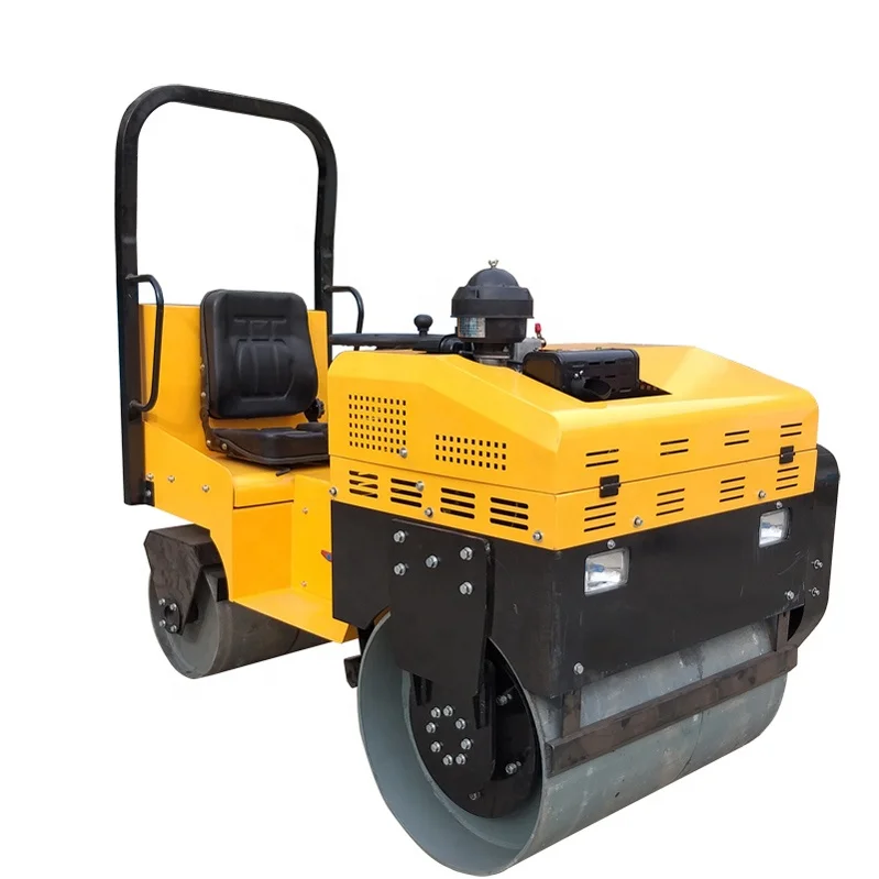 Ручной дорожный каток уплотнитель с двойным барабаном для продажи дизельный двигатель