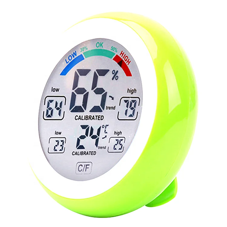 Wireless comfort Display Round Shape Touch Screen Digital Thermometer Hygrometer Price