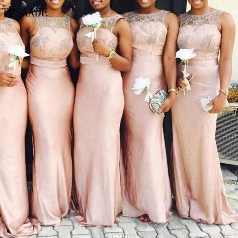 Long Sleeve Square Sheath Chiffon Bridesmaid Dress - Hot Pink main image 1