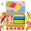 3 Type Hot Montessori Materials Wooden Math Counting Toy Preschool Spindles Wooden Math Digital Game Toys