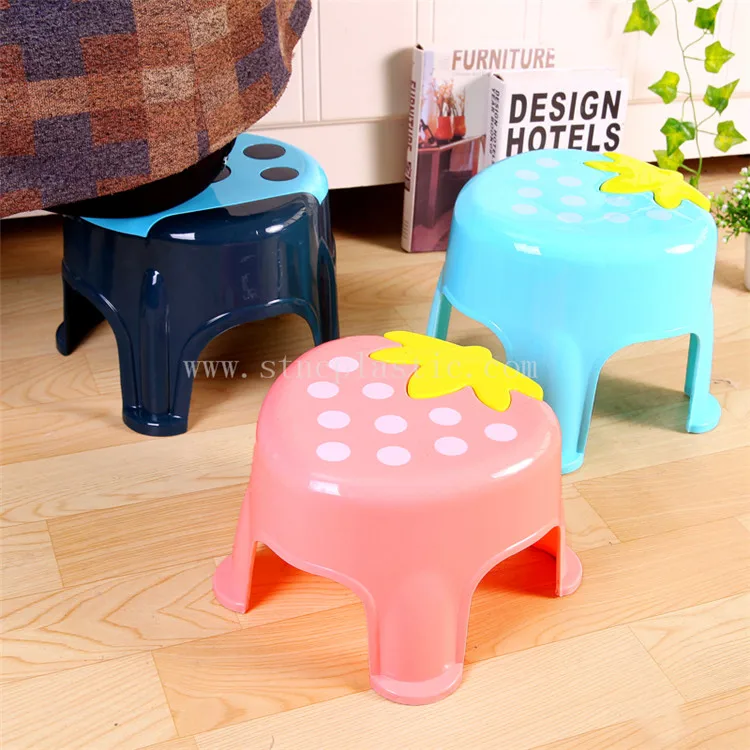 Strawberry Shape Stackable Plastic Stool for Kids
