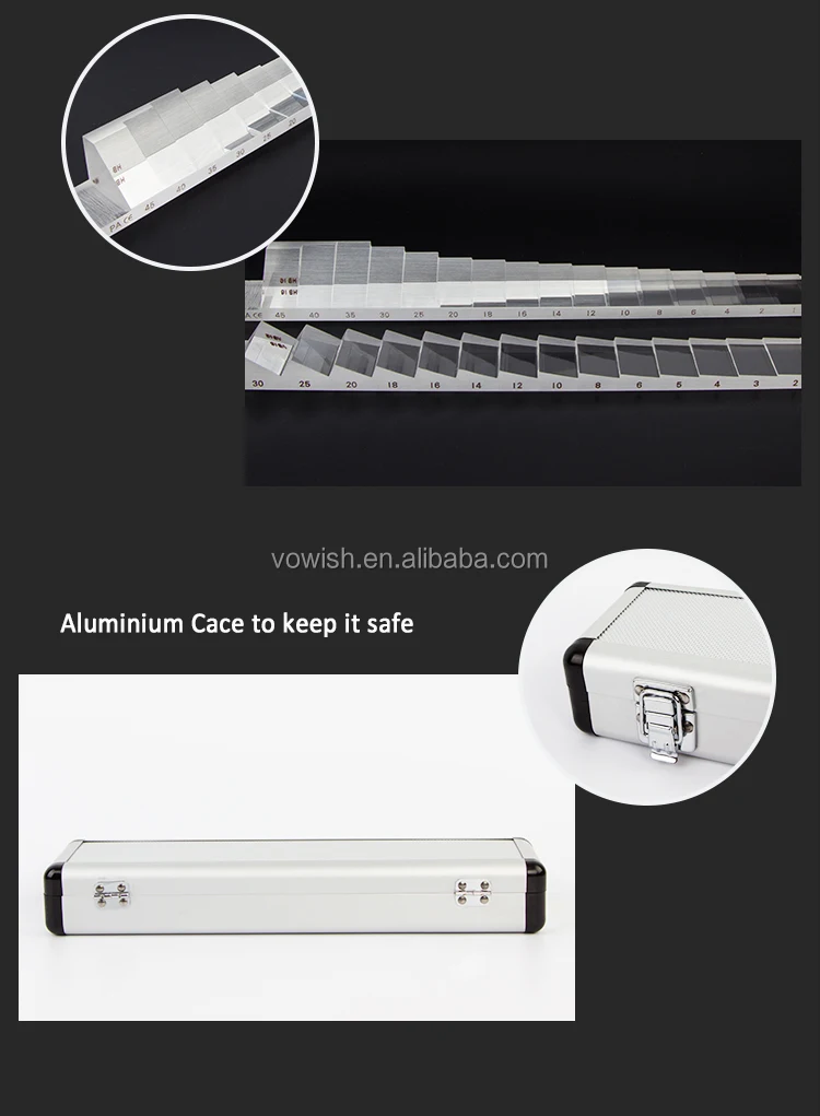 Ophthalmic Optical Vertical (15) Prism Bar Set /w Leather Pouch
