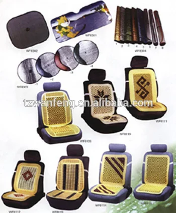 2014 деревянный шарик подушка сиденья автомобиля охватывает водителей цветок коврик множество