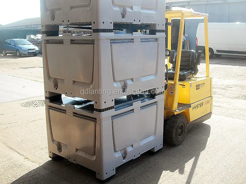 Сверхмощный большой OEM индивидуальный жесткий твердый промышленный пищевой пластиковый поддон евро (1200x1000x760 мм)