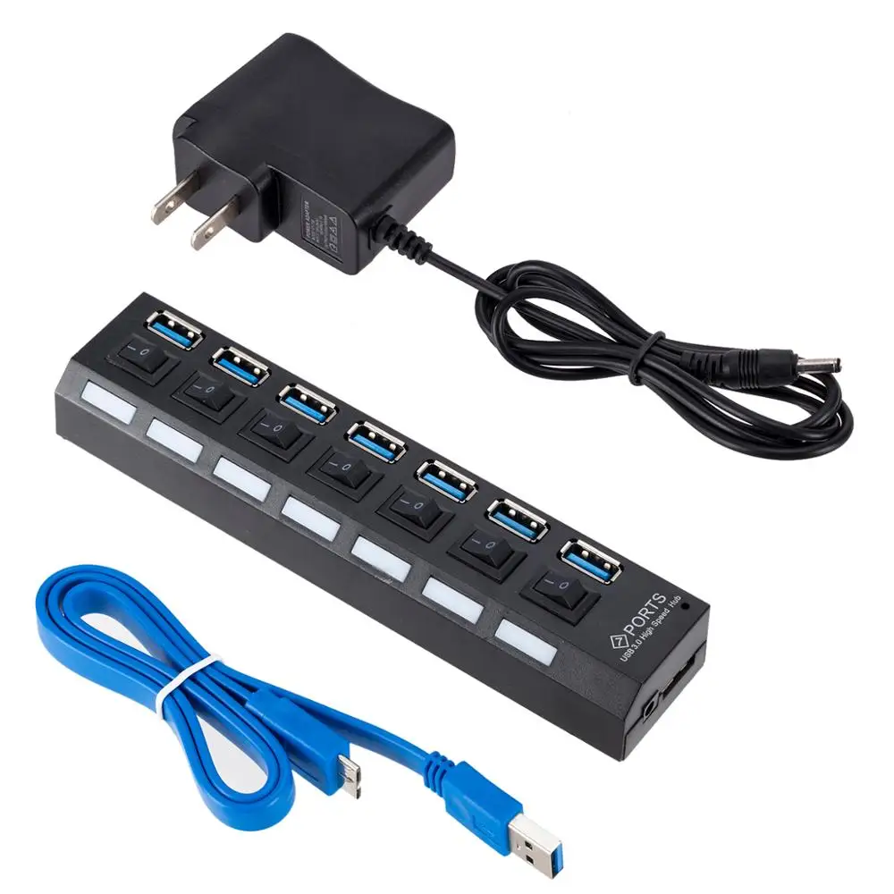 Museum Standard immunisering Wholesale High Speed usb hub 7 Port usb 3.0 hub with Power Adapter for  computer From m.alibaba.com
