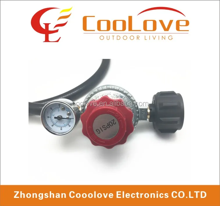 lpg Adjustable Cooking Gas Pressure Regulator With Gauge Meter