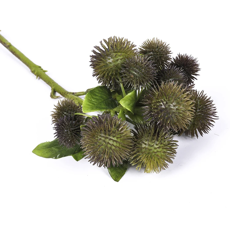 Chestnut Ball Small Twigs 3 Colors Artificial Chestnut Pick