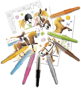 Magic Amazing Colour Changing Set Stencils Blow Pen Gift Set Pens
