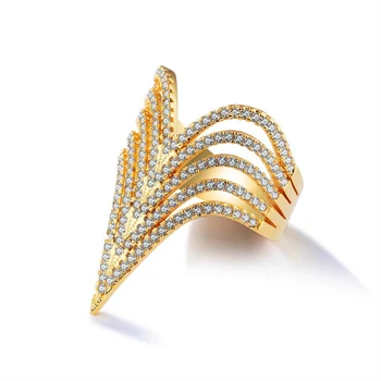 Batch wholesale overstate latest gold zircon rings jewelry diamond for women