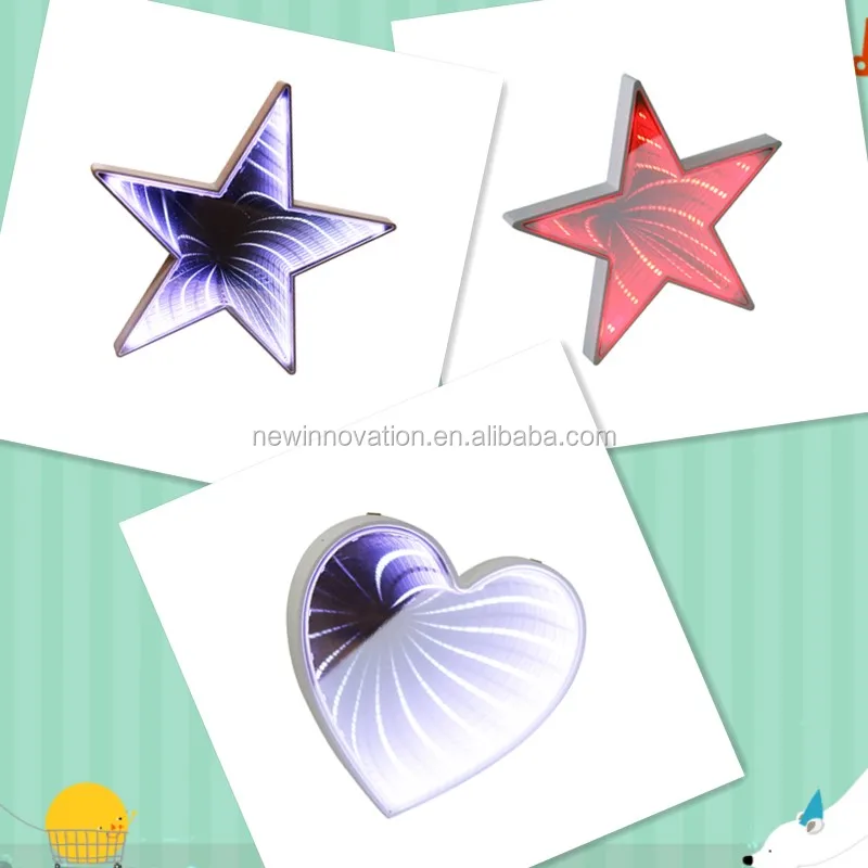 LED Heart Shaped Light for Valentine Infinity Light Tunnel LED Light Battery Operated