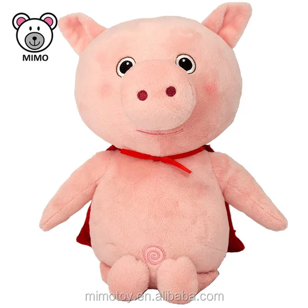 Super Heros Doux En Peluche Rose Cochon Avec Cape Mode Oem Logo Personnalise Animal En Peluche Dessin Anime Mignon Cochon Rose En Peluche Jouet Pour Chien Buy Jouet De Chien Cochon