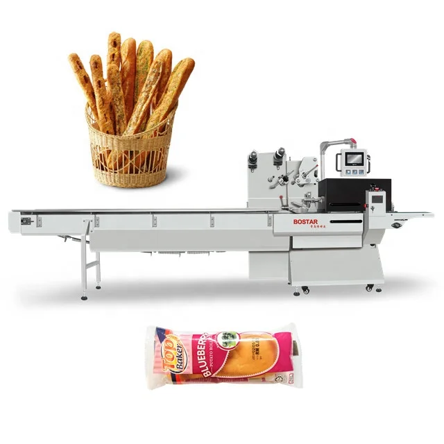 Автоматическая упаковочная машина для упаковки хлеба/печенья/тортов Qingdao bostar по заводской цене
