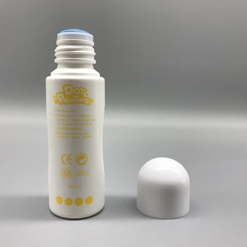 Fashionable Empty PE 80ml Plastic Empty Bingo Dauber Tip Bottle