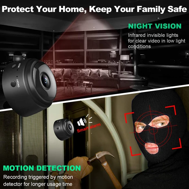WIFI Wireless Remote Control  Camera HD 1080P Indoor Home Small Cam Security Cameras