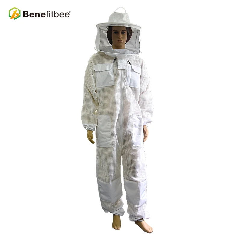 Sansee Combinaison Anti-Abeilles Respirante，Apesant Respirant Anti-Abeilles Demi-Costume de Corps équipements de Protection apicole 