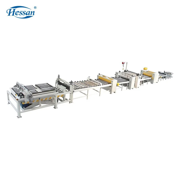 MDF Wood Manufacturing Machinery Automatic Panel Lamination Line