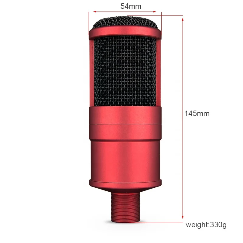 New Model PR200 Professional Wired Computer PC Studio Microphone Condenser Recording for Singing Room Broadcasting YouTube