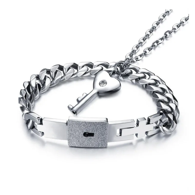 Heart Lock Bracelet & Key Necklace – mycustomhub